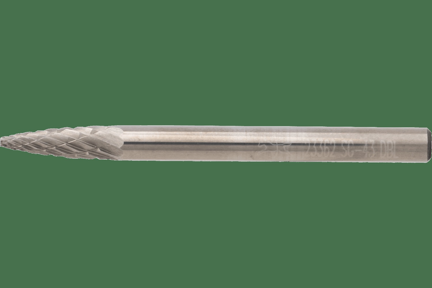 PFERD TOOLS Carbure Fraise SG-43 Pointed Tree Forme Double Coupe 1/8" x 3/8" x 1/8" tige