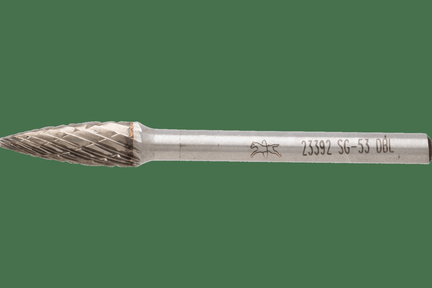 PFERD TOOLS Carbure Fraise SG-53 Pointed Tree Forme Double Coupe 3/16" x 1/2" x 1/8" tige