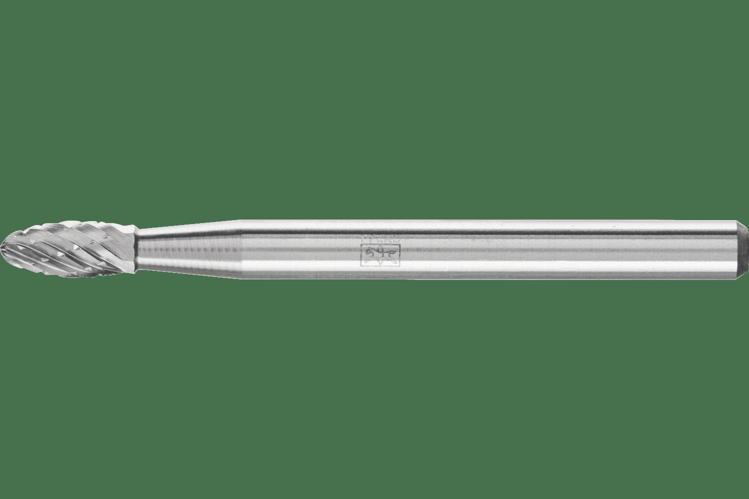 PFERD TOOLS Carbure Fraise SH-41 Flame Forme Double Coupe 1/8" x 1/4" x 1/8" tige