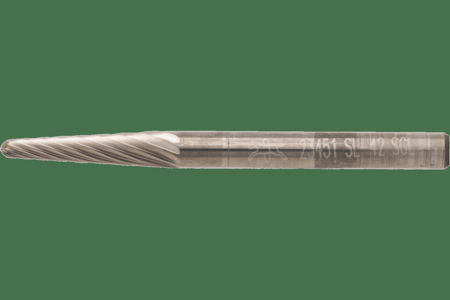 PFERD TOOLS Carbure Fraise SL-42 14° Taper Single Coupe 1/8" x 1/2" x 1/8" tige