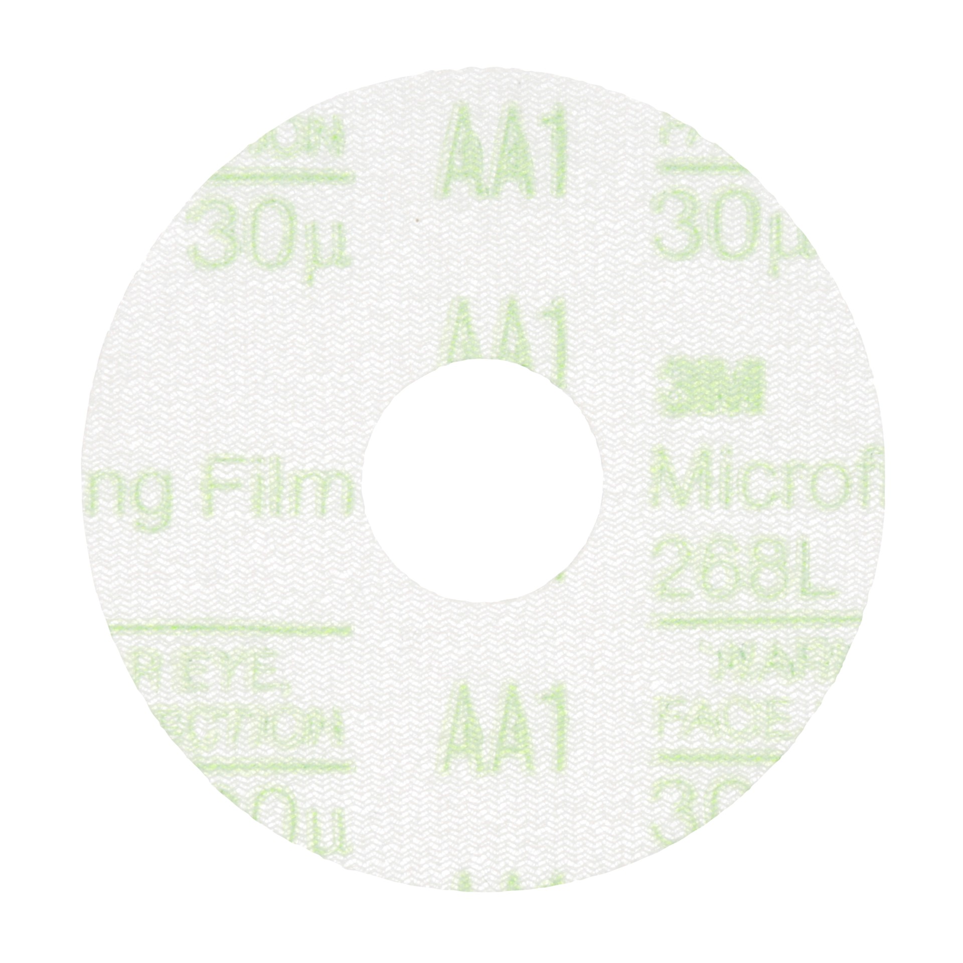 3M Hookit™ Microfinishing Film Disc 268L, 30 Mic, Type D, 3 in x 7/8 in (76.2 mm x 22.2 mm), Die 300M