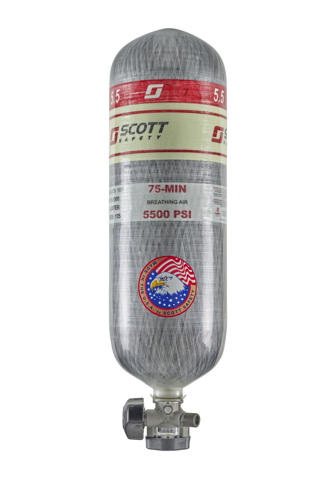 3M Scott™ Cyl&Valve Assemblage 200976-01, SC, 5.5, 75 Min, 1 ch/Caisse