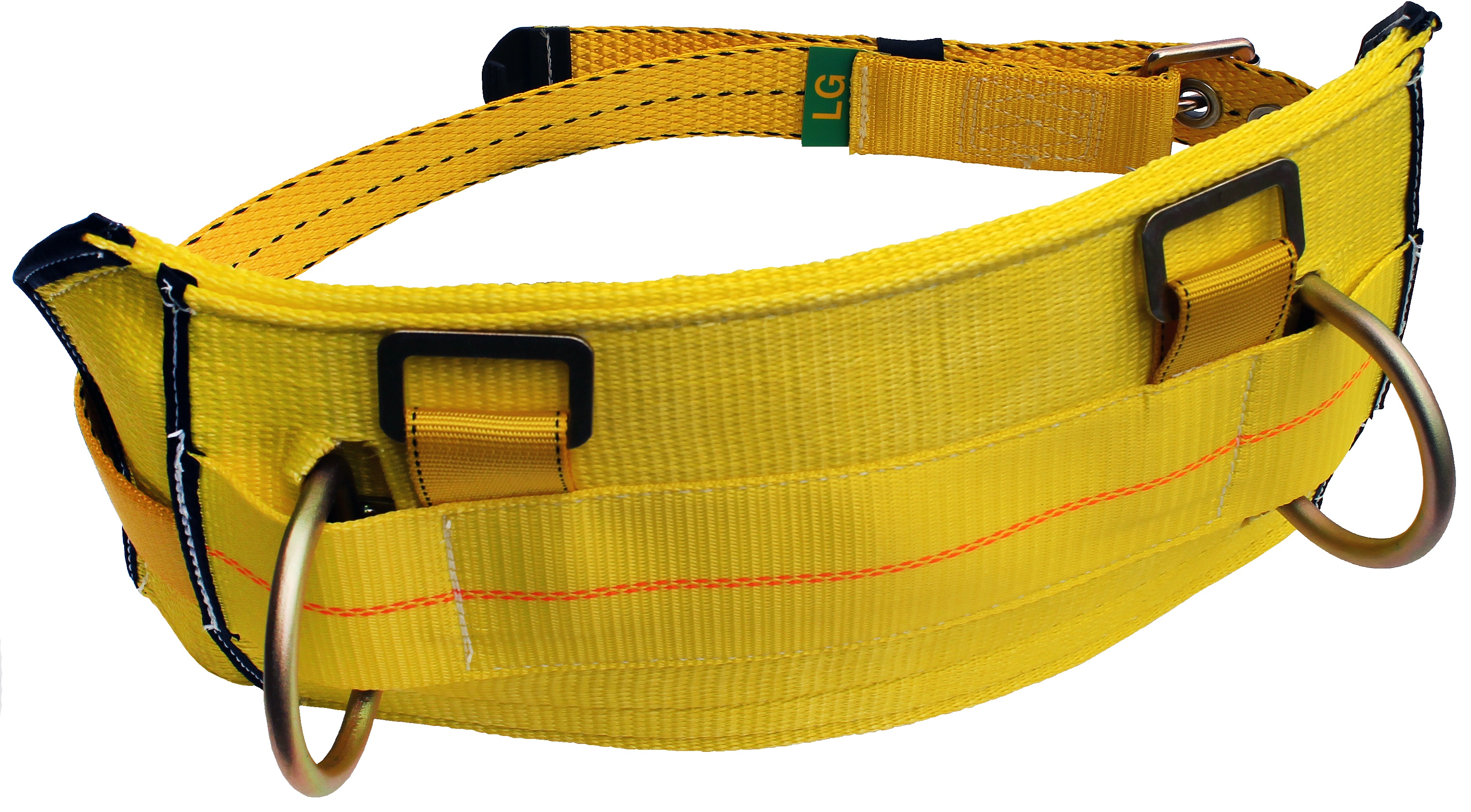 3M DBI-SALA® Derrick Tongue Buckle Positioning Belt with Pass-Thru Harness Connector 1000544, Yellow, Large