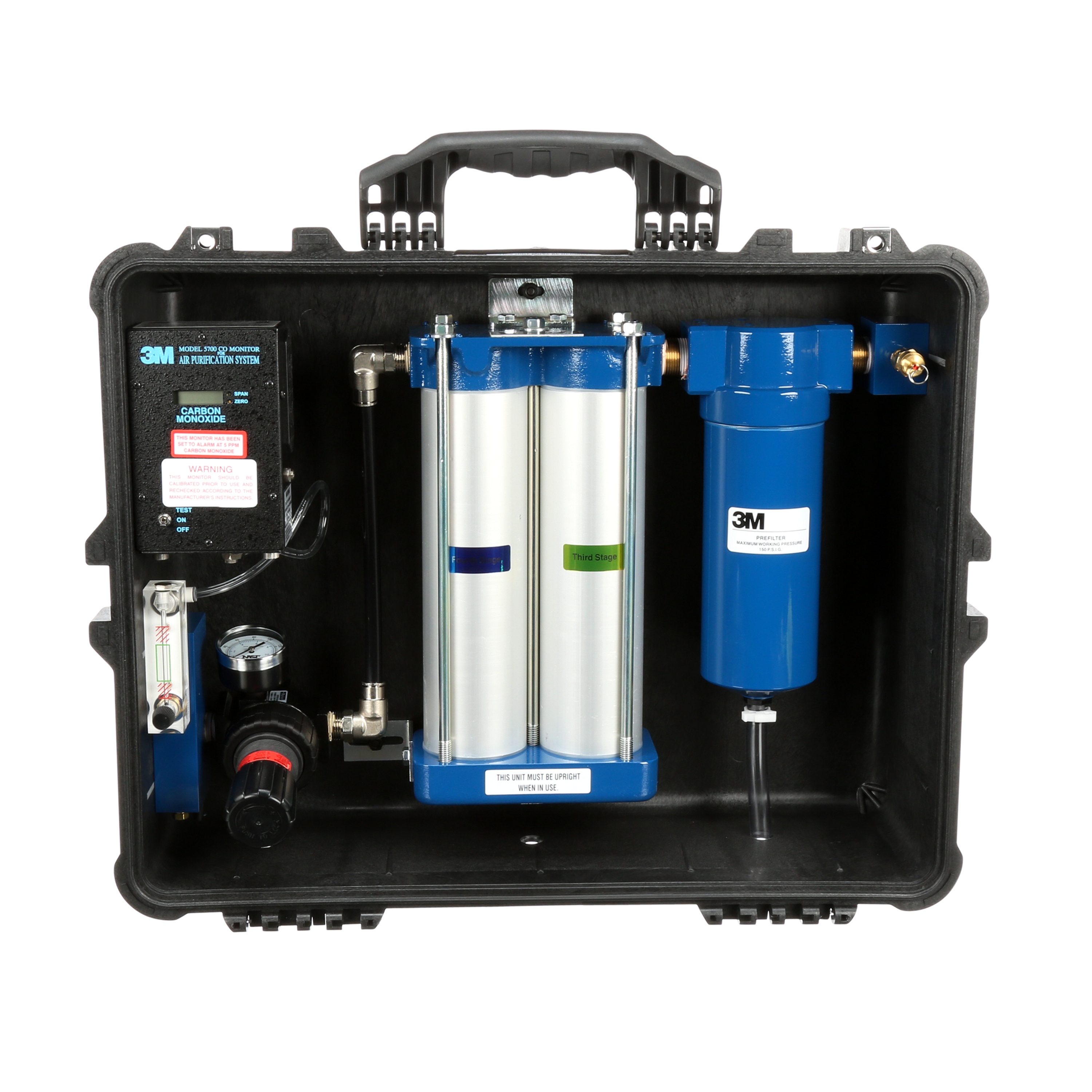 Panneau de filtration et de régulation d’air comprimé portatif 256-02-01 3MMC, 100 pi³/min