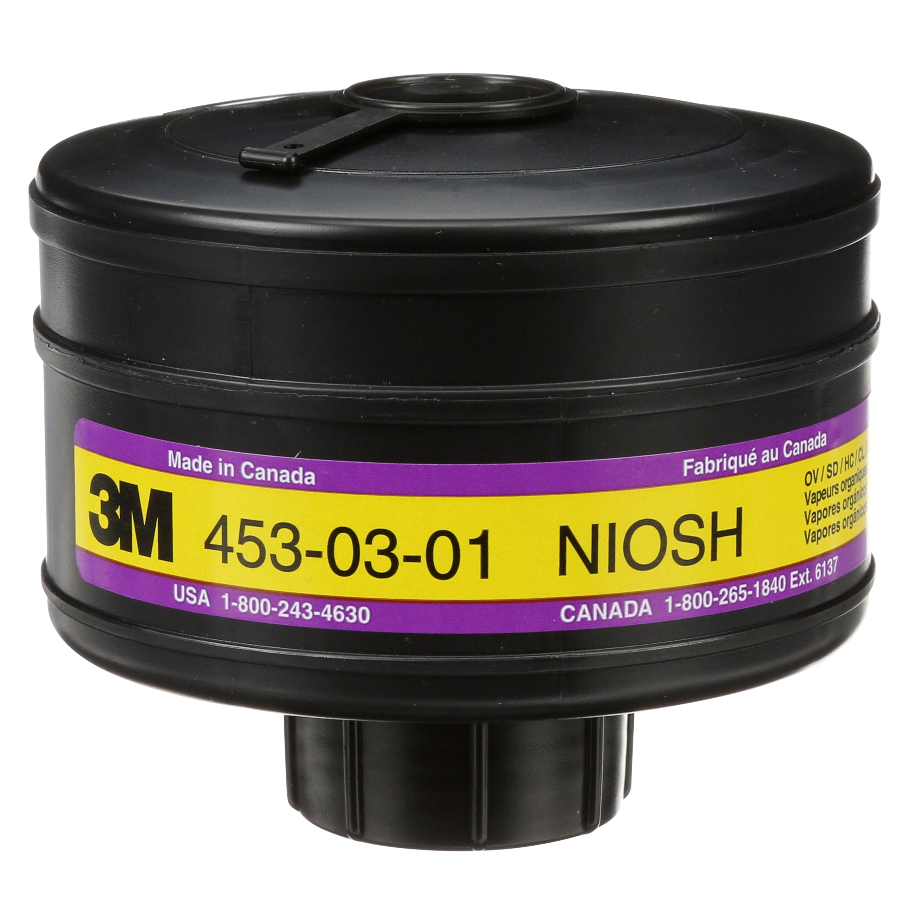 3M Organic Vapour/Chlorine/Hydrogen Chloride/Sulfur Dioxide/High Efficiency Cartridge, 453-03-01R06, AEP3