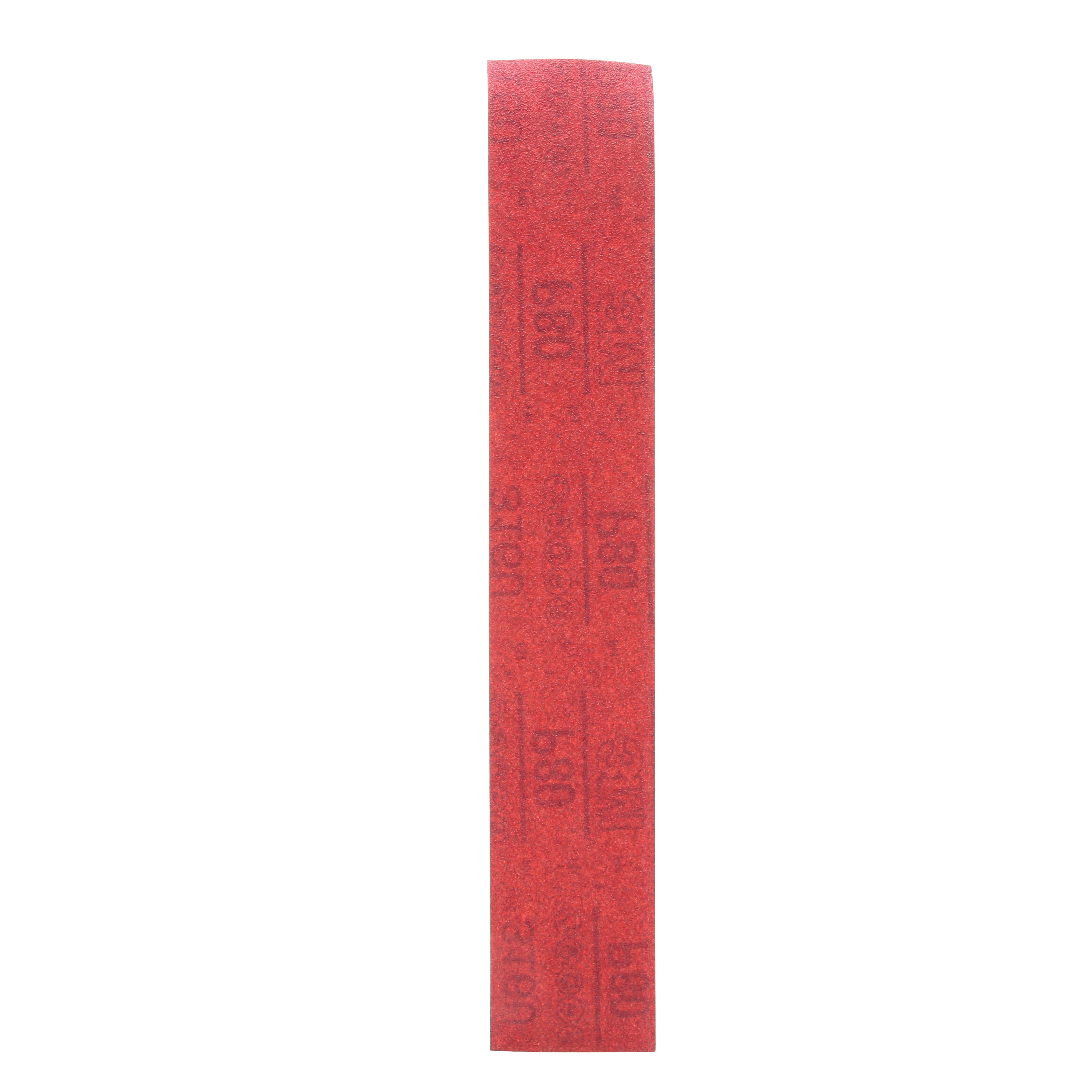 3M Hookit™ Red Abrasive Sheet 316U, 01181, P80, D-weight, 2 3/4 in x 16 1/2 in (2.75 cm x 41.91 cm), 25 Sheets/Carton, 5 Cartons/Case